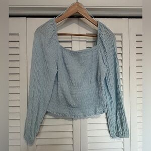 Elegant Light Blue Women's Blouse
